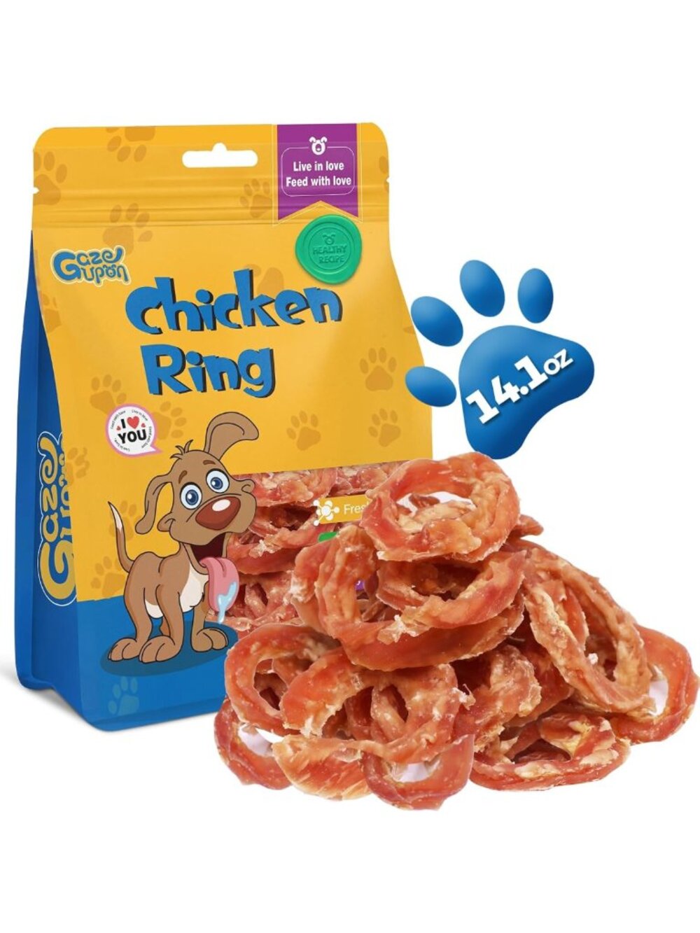 Natural Chicken Jerky Rings for Dogs | Healthy, Grain-Free Treats, 100% Chicken